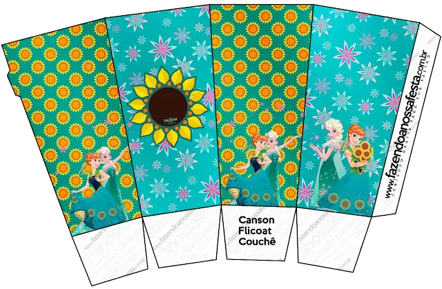 Frozen Fever Free Printable Pop Corn Box.