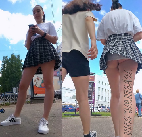 Upskirt Mega 11-16 (Upskirt of girls in the street and stores - voyeur video)