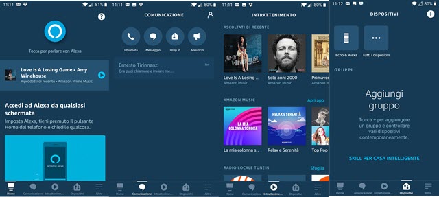 amazon alexa screenshot applicazione