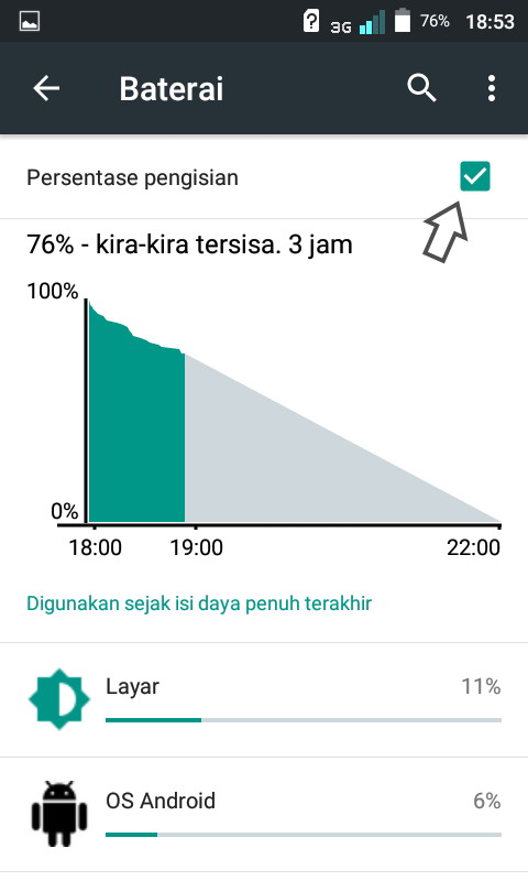 gambar gambar tampilan persentase baterai hp android