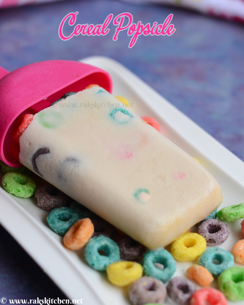Fruit loops cereal popsicle