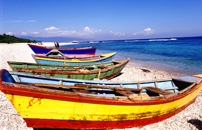 Dominican Republic - Fishing boats on beach