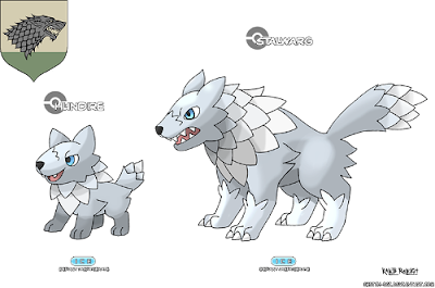 Wujud Pokemon Yang Terinspirasi Dari Game of Thrones - Stark