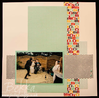 Here comes the Bride Scrapbook Page featuring the I am me Papers from Stampin' Up!