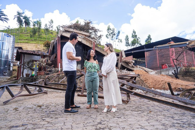Vice-governador Lucas Ribeiro visita Engenho Triunfo, em Areia, e presta solidariedade após incêndio
