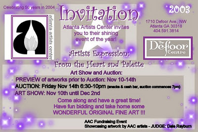 Defoor art exhibition 2003 arist designer Jillian Crider Atlanta Artists Center fund raiser