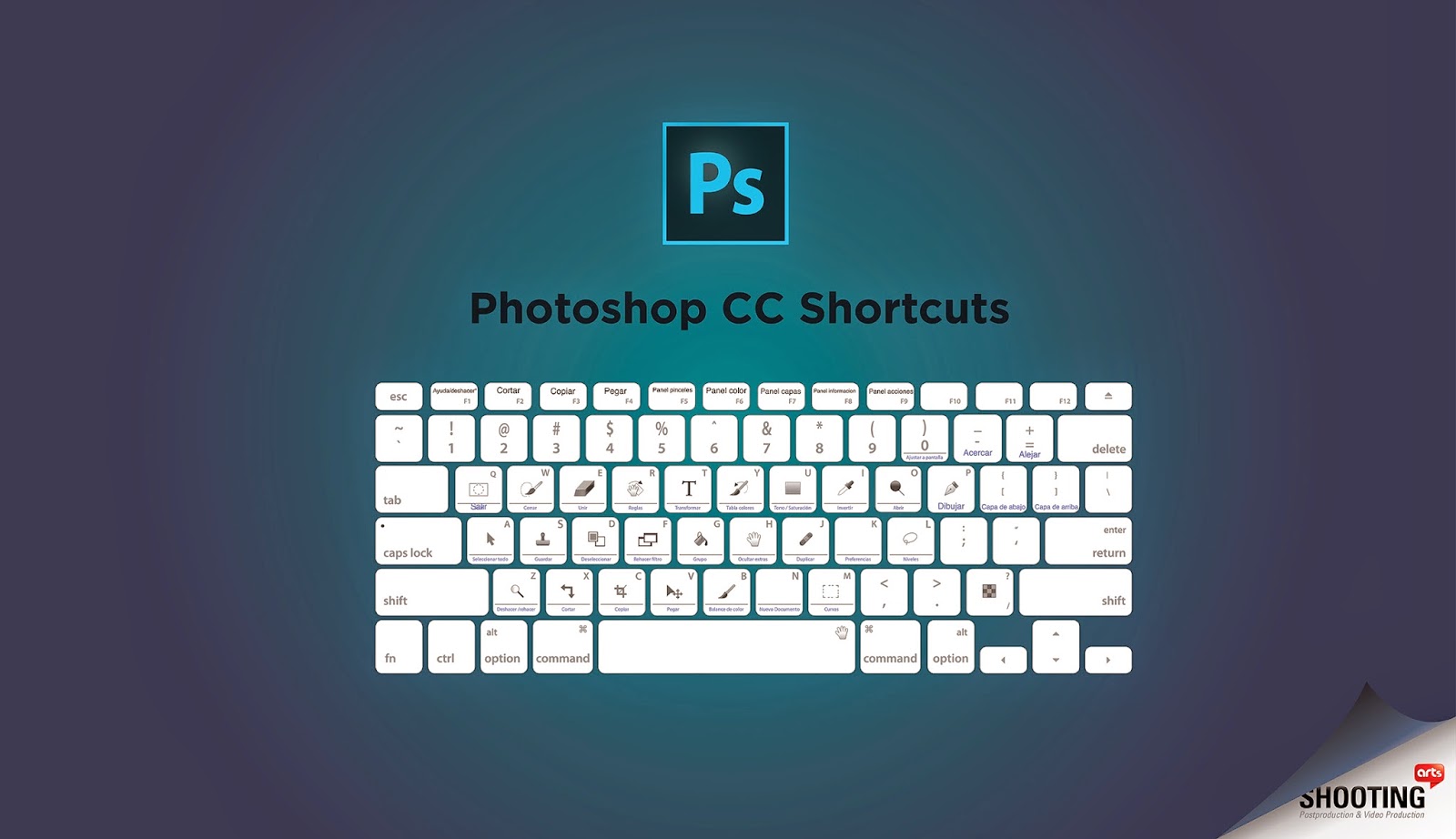 Tổng hợp các phím tắt photoshop được sắp xếp theo nhóm làm việc