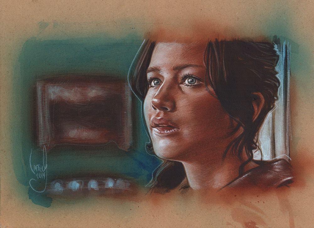 Jennifer Lawrence, Katniss Everdeen, Artwork is Copyright © 2014 Jeff Lafferty