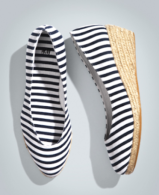 nautical summer shoes with stripes