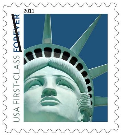 statue of liberty stamp comparison. statue of liberty stamp. of