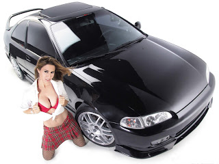  Hot girl and car wallpaper