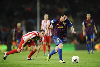 Barcelona beat Atletico Madrid with a brace from Messi and Falcao also scoring for Atletico