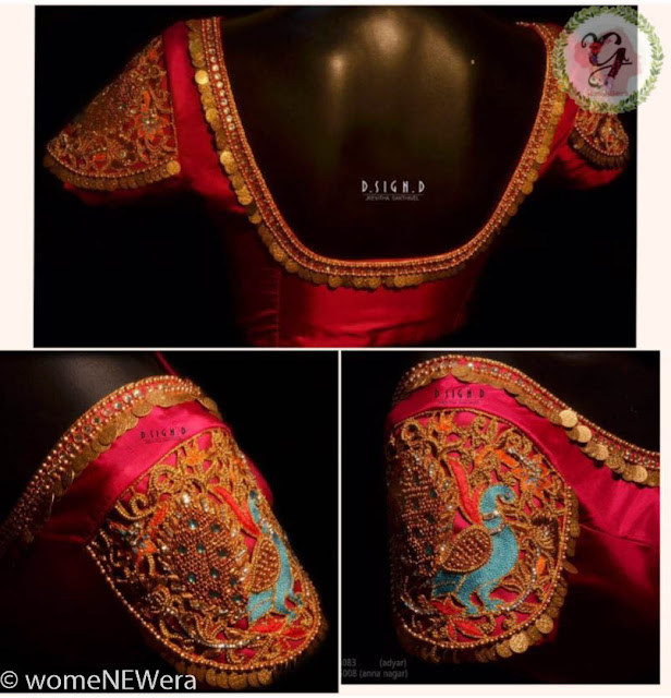 Kasu coin Embellished Blouse Design