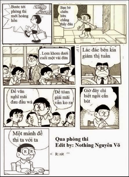 Bài thơ vui đi thi của Nobita