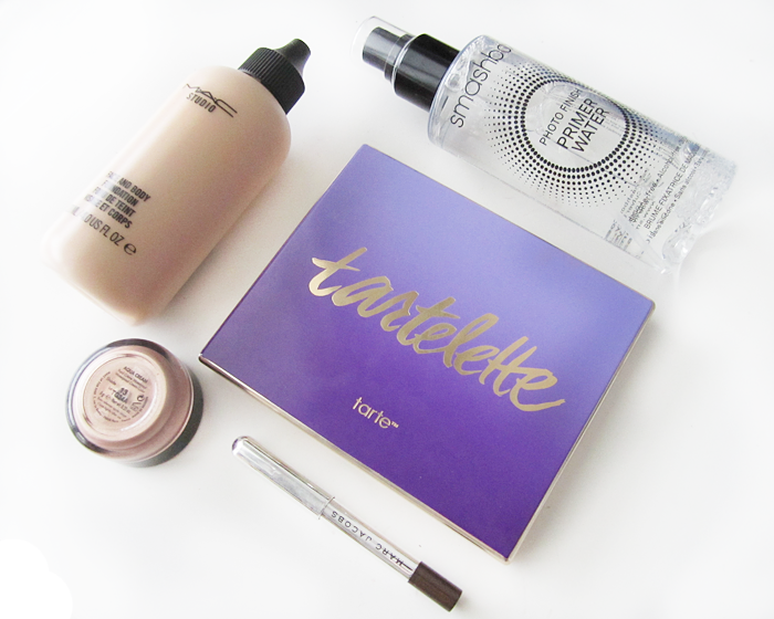 January Beauty Favourites 2015 girllovesgloss.com mac face and body, smashbox primer water, tarte tartelette palette, make up for ever aqua cream ,marc jacobs brownout