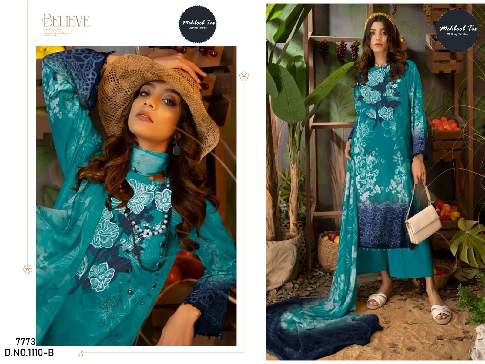 M 1110 Bc Mehboob Tex Pakistani Salwar Suits