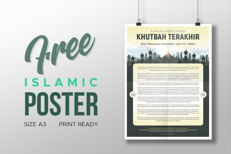  Download Gratis Poster Khutbah Terakhir Nabi Muhammad SAW