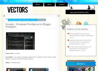 Vectors Blogger Template