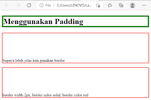 Fungsi Padding Pada CSS