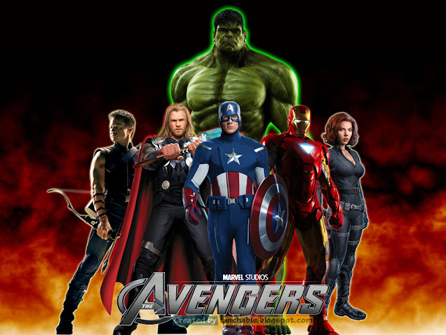 Hulk, Captain America, Thor, Iron Man, Black Widow