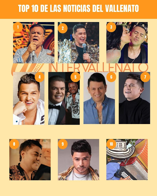  Aquí están las noticias del vallenato: TOP 10 DE LAS NOTICIAS DEL VALLENATO