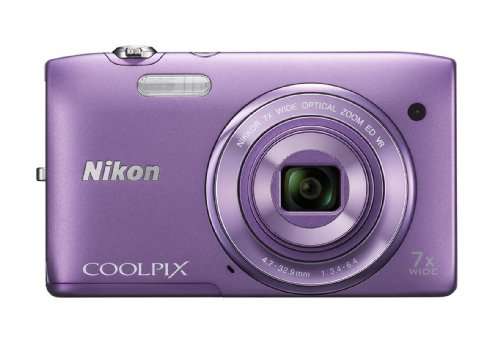 Nikon COOLPIX S3500 20.1 MP Digital Camera with 7x Zoom (Purple)