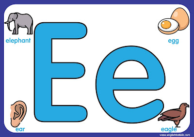 Big printable alphabet letters - letter E