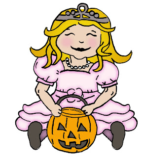 halloween pink princess to costume for girls scrapbooking original design clip art digi stamp