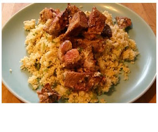 minty yoghurt lamb with nutty cous cous