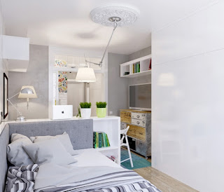 Decoração de um apartamento pequeno com apenas 25 m2