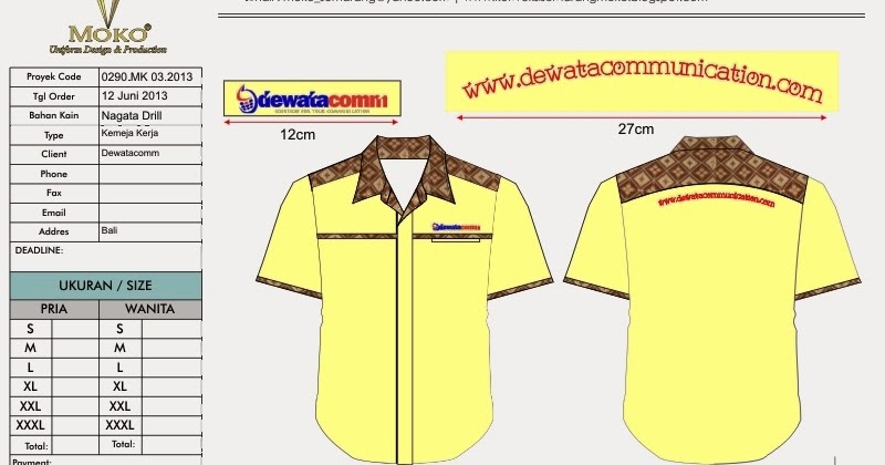 Konveksi seragam batik: Model Baju Seragam Dinas