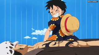 ワンピースアニメ ドレスローザ編 688話 ルフィ 笑顔 Monkey D. Luffy | ONE PIECE Episode 688