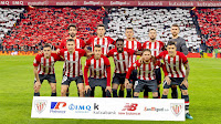 ATHLETIC CLUB DE BILBAO. Temporada 2021-22. Raúl García, Mikel Vesga, Dami Vivian, Íñigo Martínez, Unai Simón. Dani García, Óscar de Marcos, Álex Berenguer, Iñaki Williams, Muniain y Yuri. ATHLETIC CLUB DE BILBAO 4 REAL SOCIEDAD DE FÚTBOL DE SAN SEBASTIÁN 0 Domingo 20/02/2022, 21:00 horas. Campeonato de Liga de 1ª División, jornada 25. Bilbao, Vizcaya, estadio de San Mamés: 40.698 espectadores. GOLES: 1-0: 68’, Dani Vivian. 2-0: 72’, Ohian Sancet. 3-0: 80’, Iñaki Williams. 4-0: 89’, Iker Muniain.