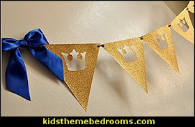 Royal Prince Baby Shower Bunting Banner. King Crown Garland