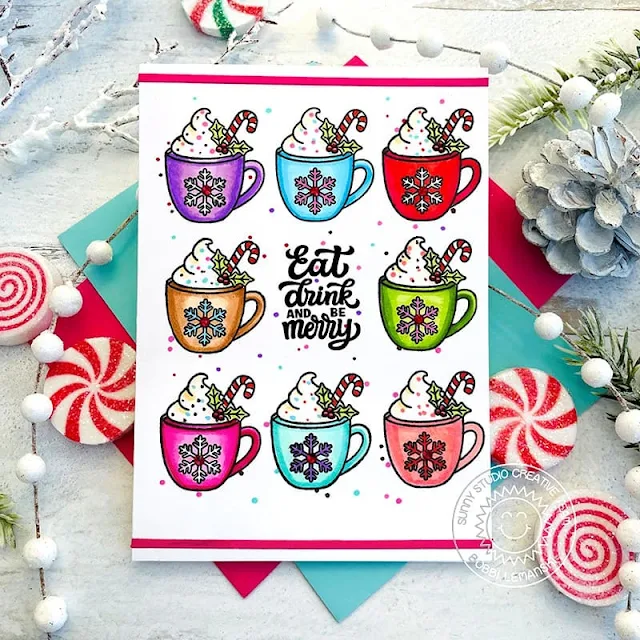 Sunny Studio Stamps: Merry Mocha Holiday Card by Bobbi Lemanski