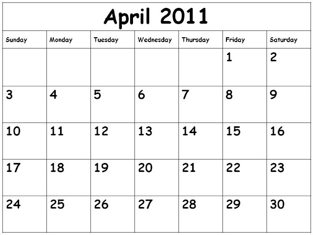 2011 blank calendar template. Blank+calendar+2011+april