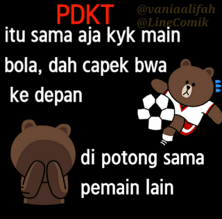 Gambar komik Line brown cony bahagia galau dp bbm lucu