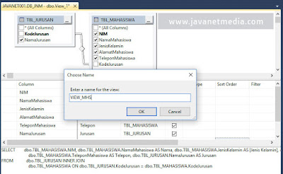 Cara Membuat Table View Pada SQL Server | Tutorial SQL Server