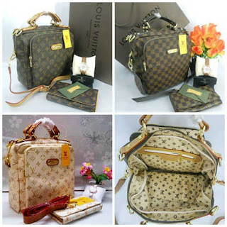 Tas LV terbaru LV Zoe 30x27 Mono Cream Damier Mono Grosir Harga Murah