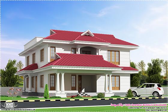 beautiful villa elevation