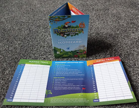 Minigolf scorecard from from Rainforest Adventure Golf at Dundrum Town Centre in Dublin, Ireland