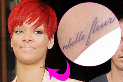 Rihanna Tattoos Never A Failure Always A Lesson