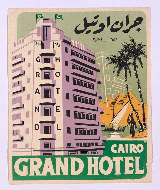 Grand Hotel Cairo luggage label