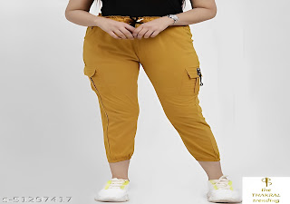 Trendy Retro Women's Jogger's Style Trousers