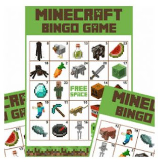 Bingo de Minecraft para Imprimir Gratis. 