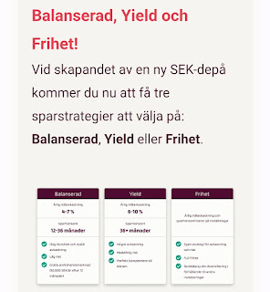 Hos SaveLend kan du välja mellan tre olika sparstrategier, balanserad, yield eller frihet