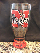 Hand Painted Beer Glass