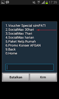 Paket internet Social Max SimPATI 2GB Sebulan 