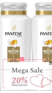 discount on Pantene, Shampoo and Conditioner 2 in 1, Pro-V Daily Moisture Renewal for Dry Hair