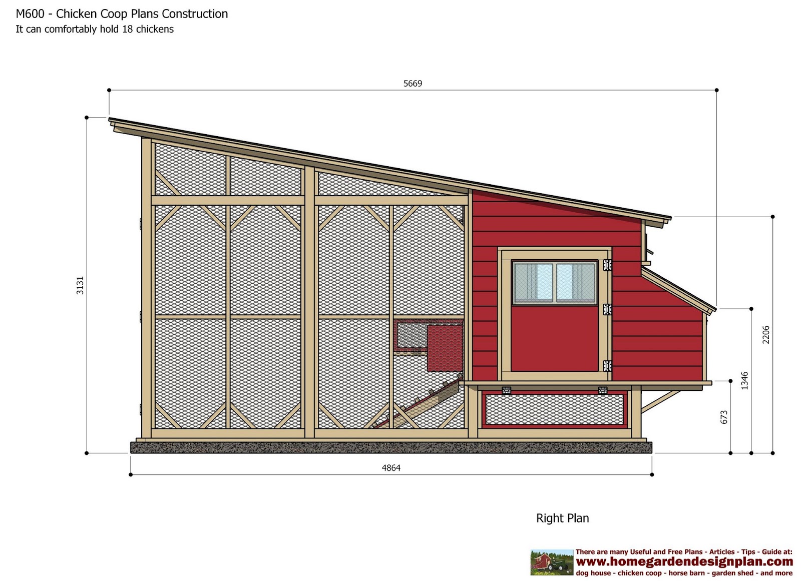 home garden plans: M600 - Chicken Coop Plans Construction ...